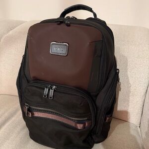 Tumi Black and Brown Men's Backpack